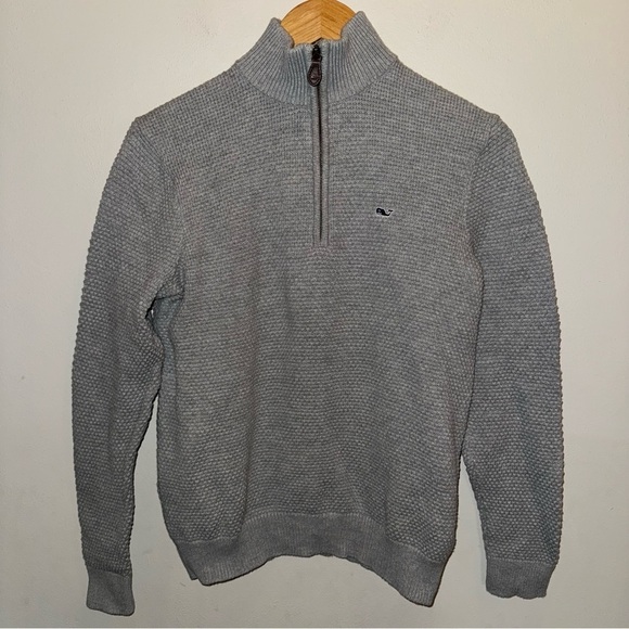 Vineyard Vines Hamilton Sweater Half Zip Gray Sweater Men’s Size Extra Small - Picture 1 of 8